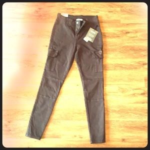 Mid Rise Cargo Skinny soft denim